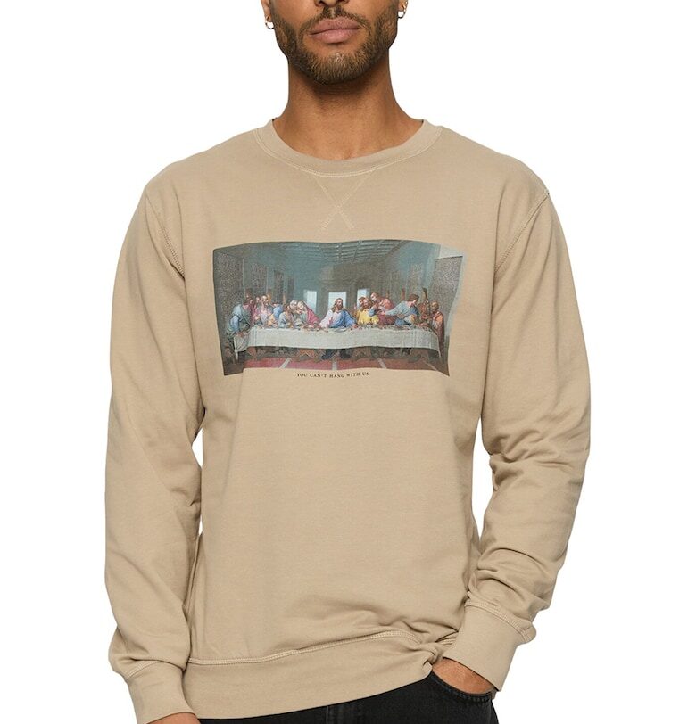 Унисекс памучен суитшърт с графика Mister tee