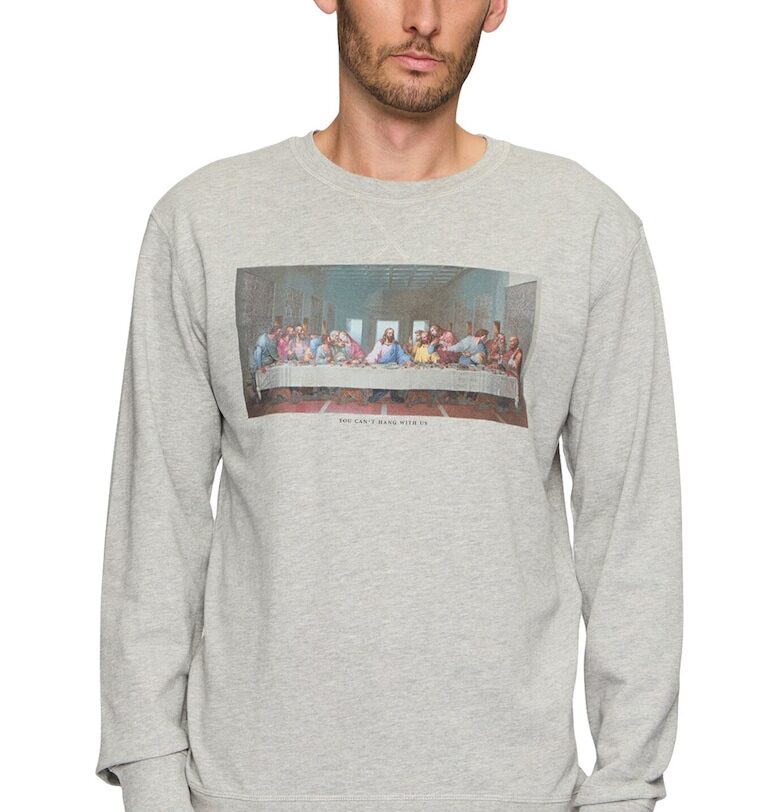 Унисекс памучен суитшърт с графика Mister tee