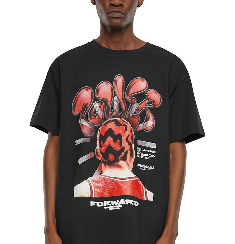 Унисекс тениска с графична шарка Mister tee