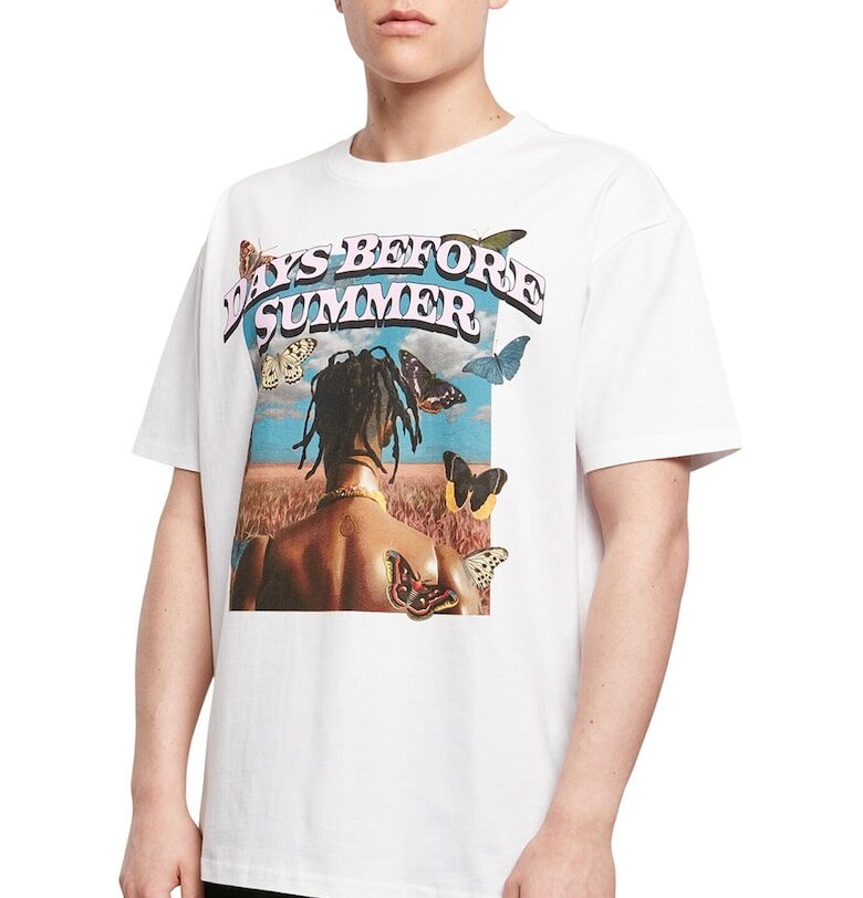 Унисекс тениска с фигурална щампа и надпис Mister tee