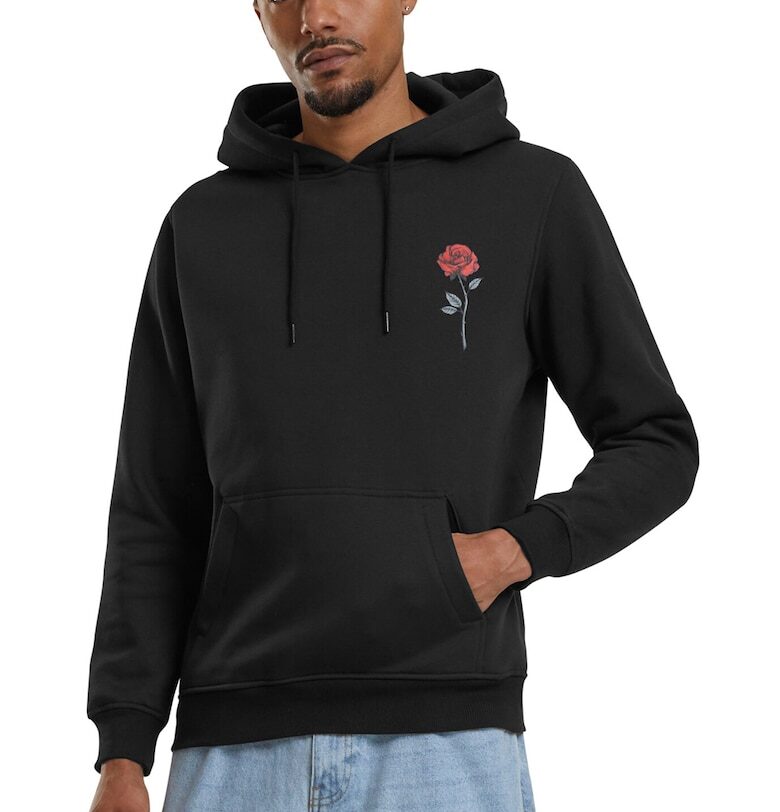 Унисекс худи с памук и принт Mister tee