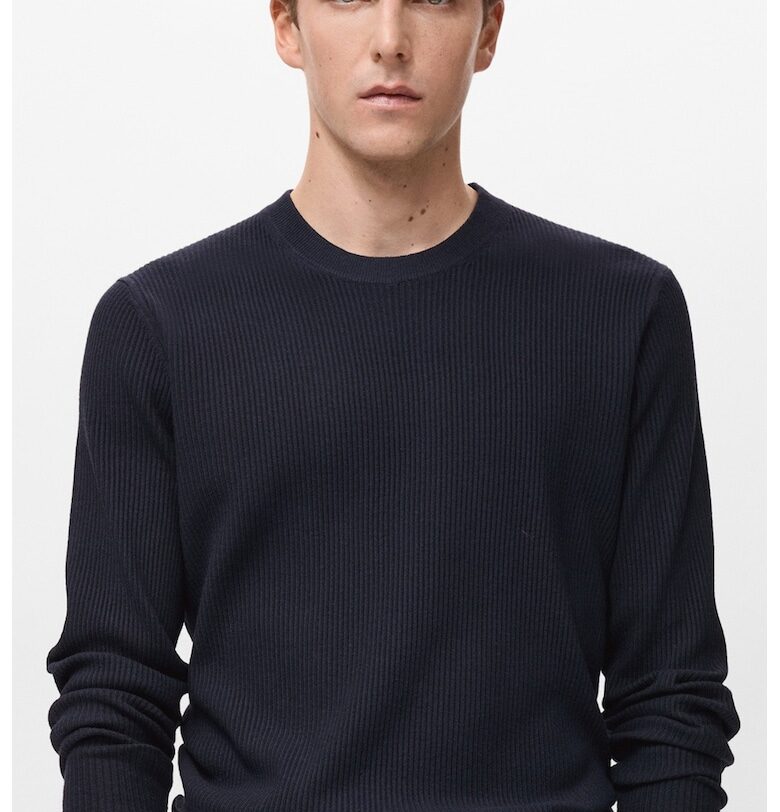 Фино плетен памучен пуловер Mango