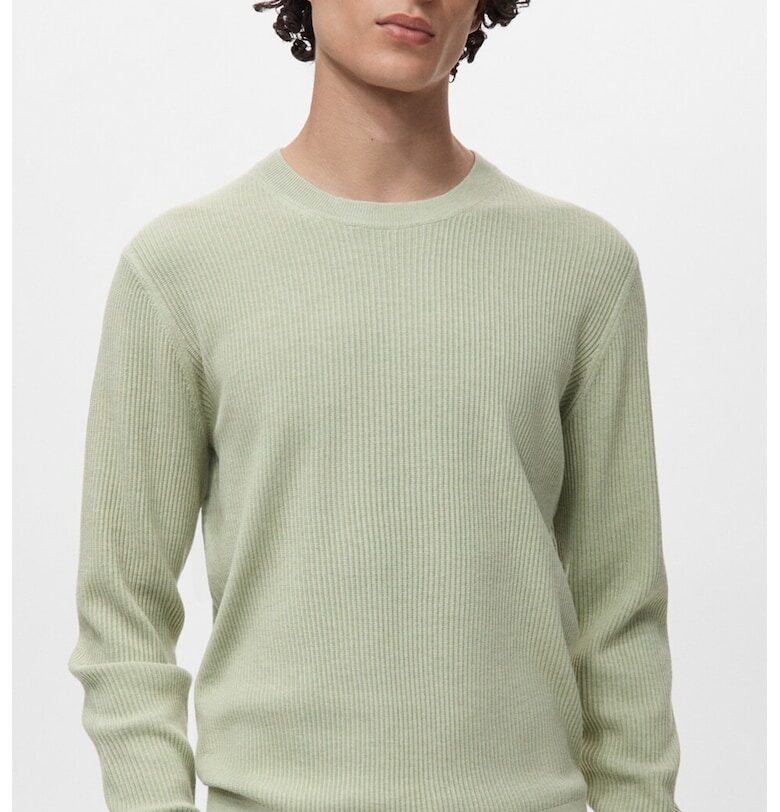 Фино плетен памучен пуловер Mango