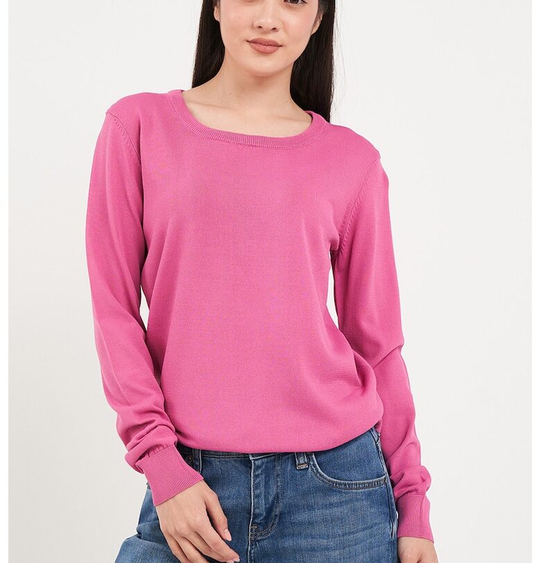 Фино плетен пуловер с изчистен десен Lee Cooper