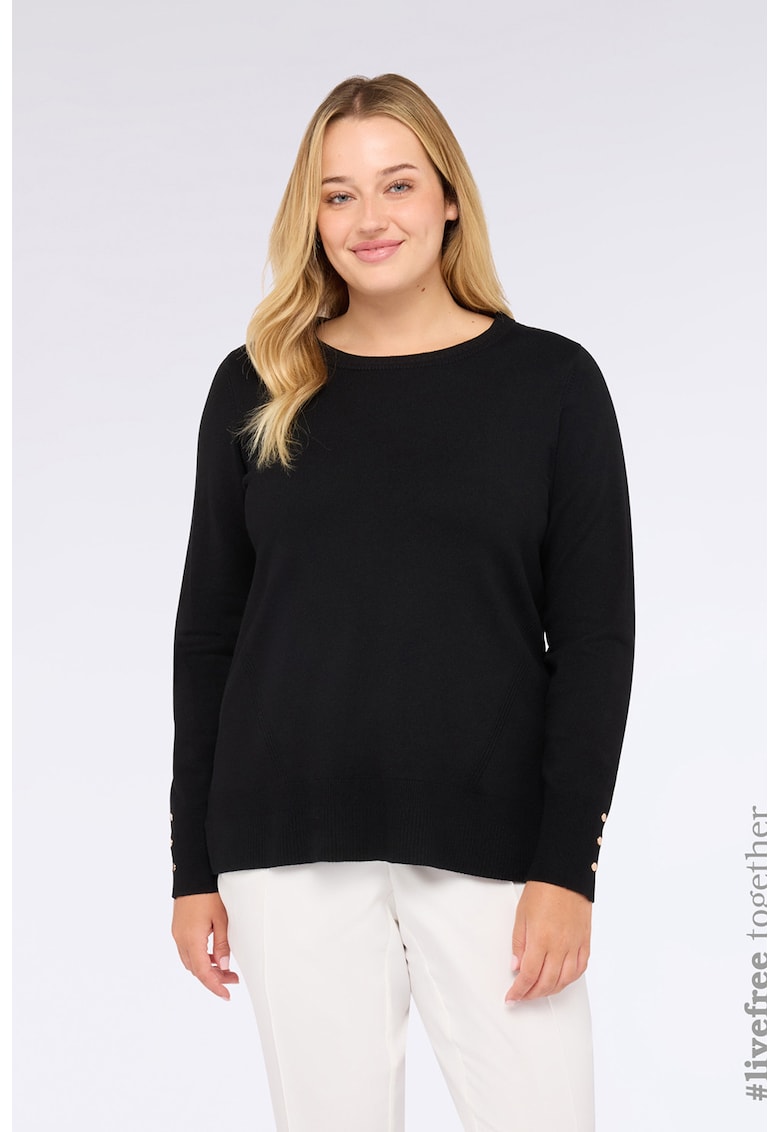 Фино плетен пуловер с овално деколте Fiorella Rubino