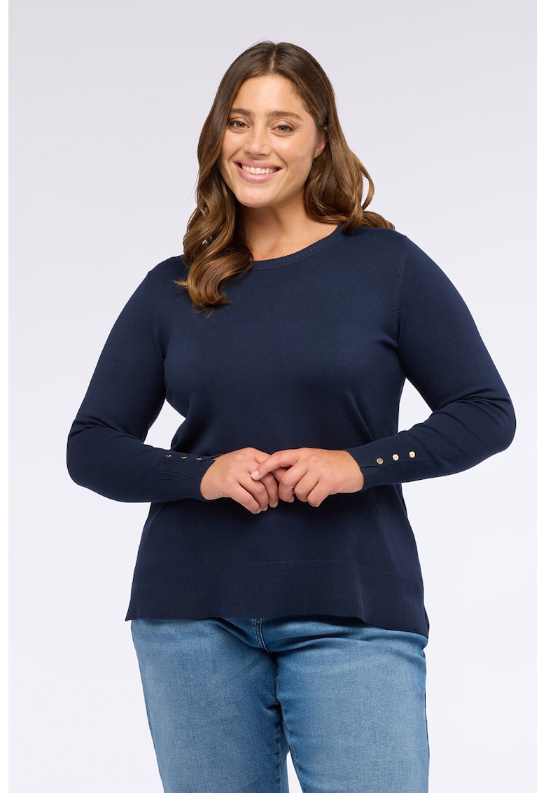 Фино плетен пуловер с овално деколте Fiorella Rubino