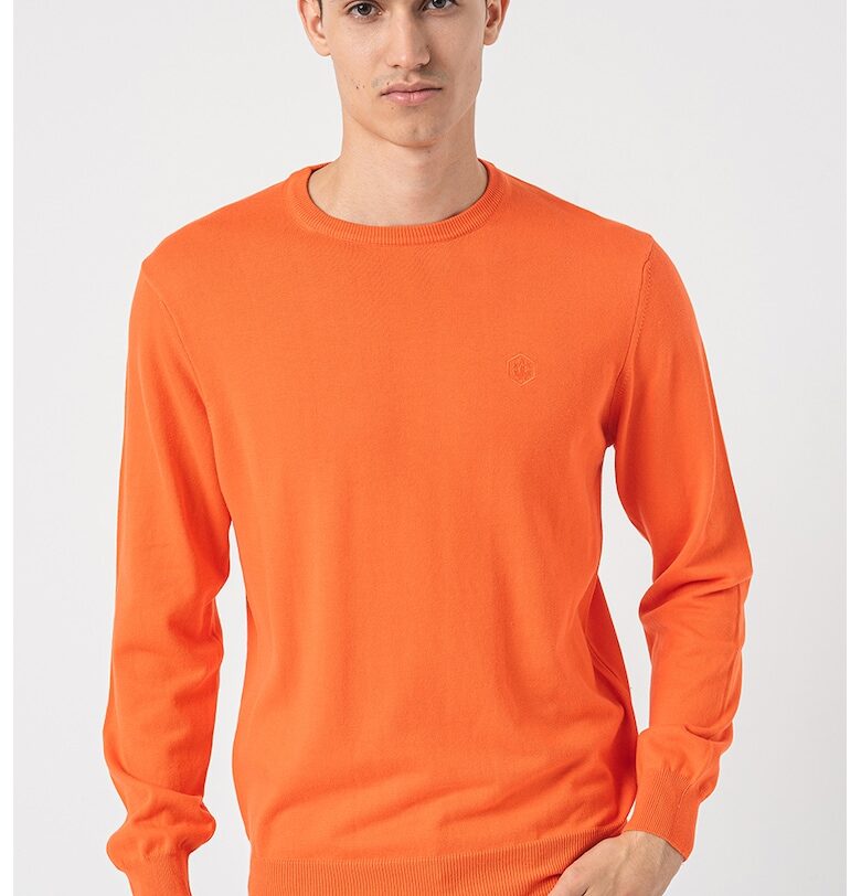 Фино плетен пуловер с овално деколте Lumberjack