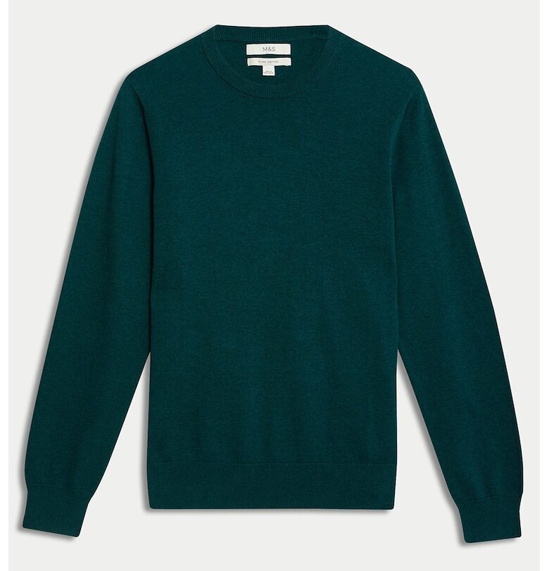 Фино плетен пуловер с овално деколте Marks  Spencer