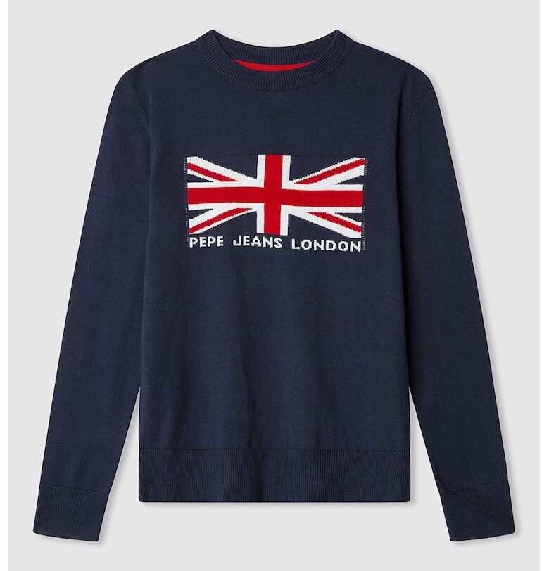 Фино плетен суитшърт с лого Pepe Jeans London