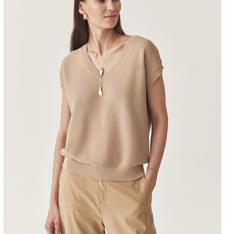 Фино плетен шпиц пуловер Tatuum