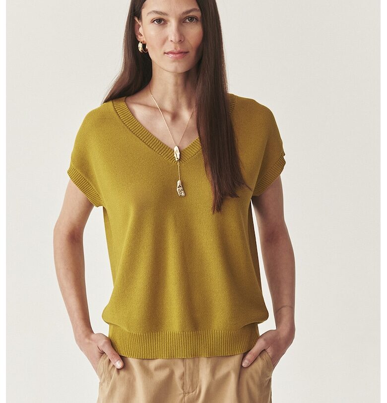 Фино плетен шпиц пуловер Tatuum