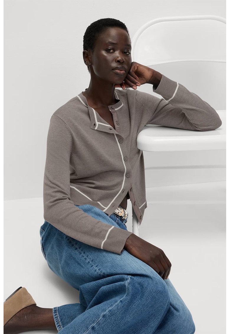 Фино плетена жилетка с копчета Marks  Spencer