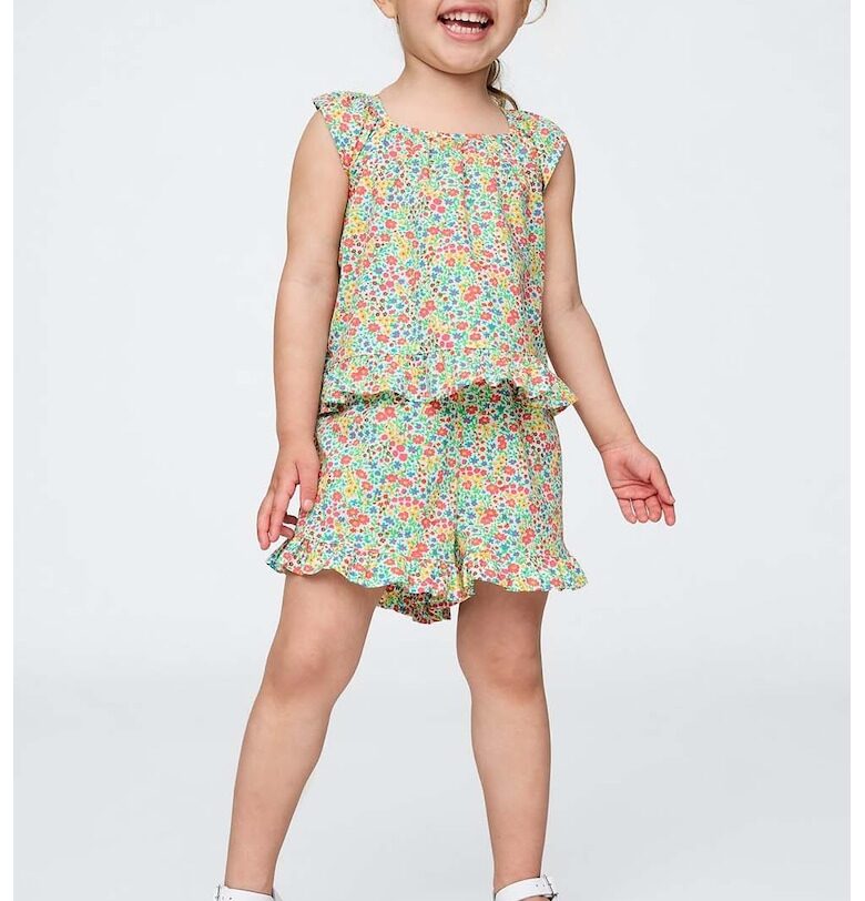 Флорален топ и къс панталон GAP