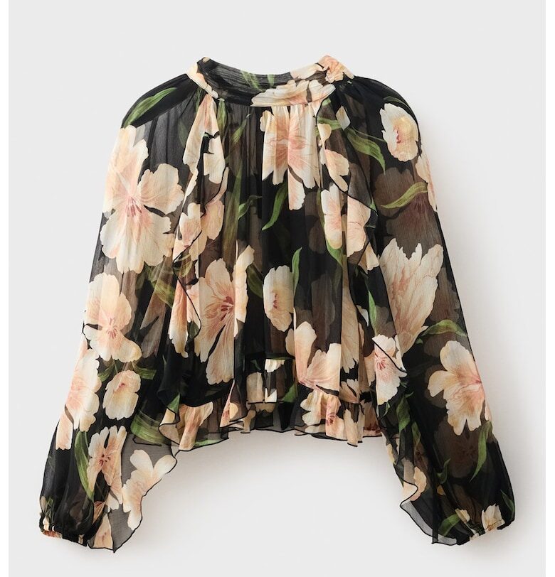 Флорална блуза Mango