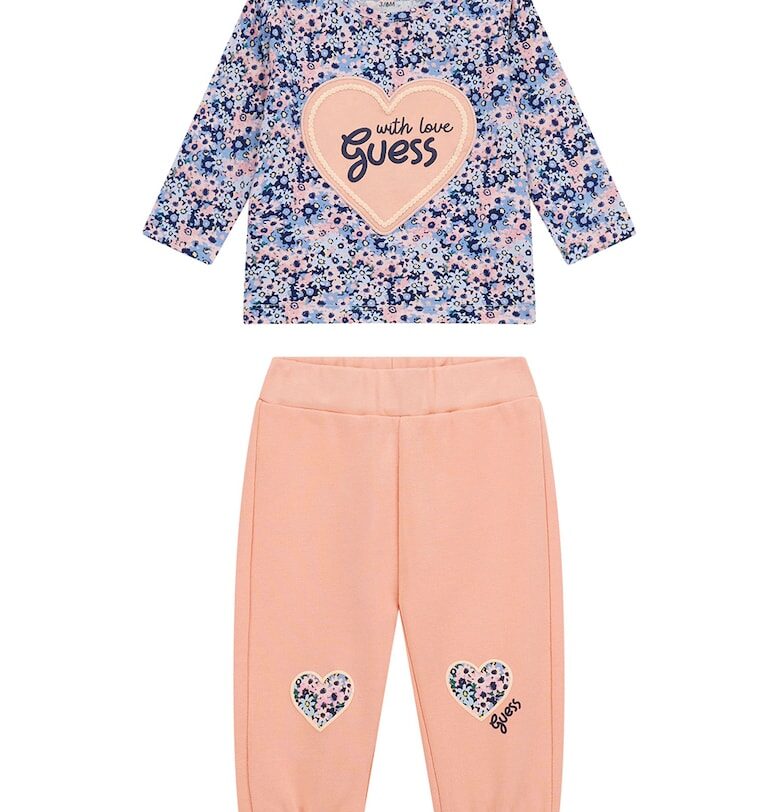 Флорална блуза и свободен спортен панталон - 2 части GUESS KIDS