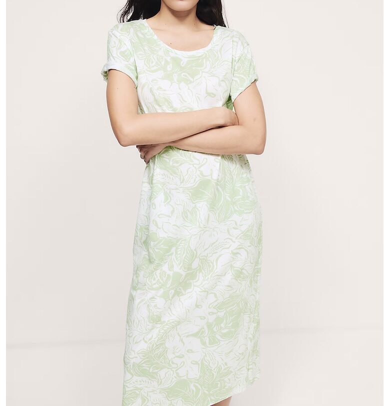 Флорална нощница с модал и овално деколте Marks  Spencer