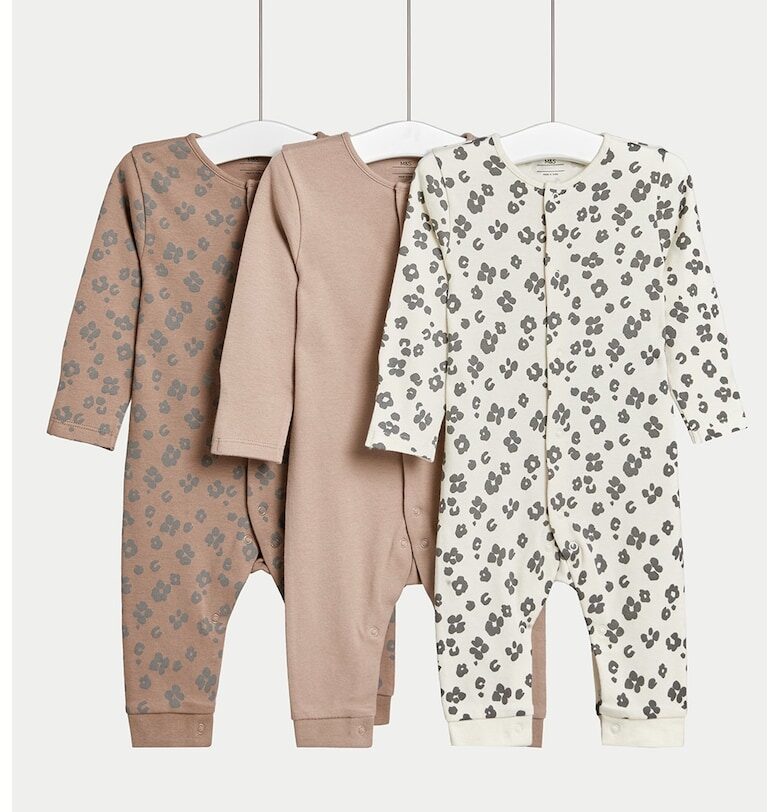 Флорална пижама - 3 части Marks  Spencer