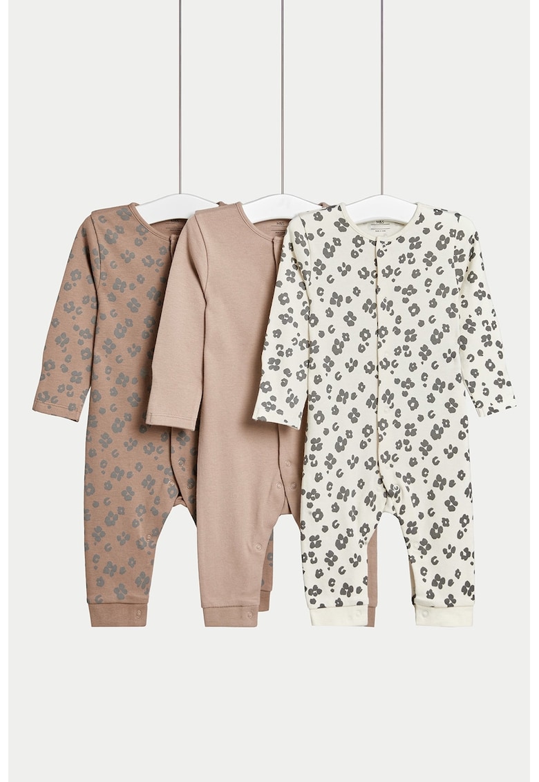 Флорална пижама - 3 части Marks  Spencer