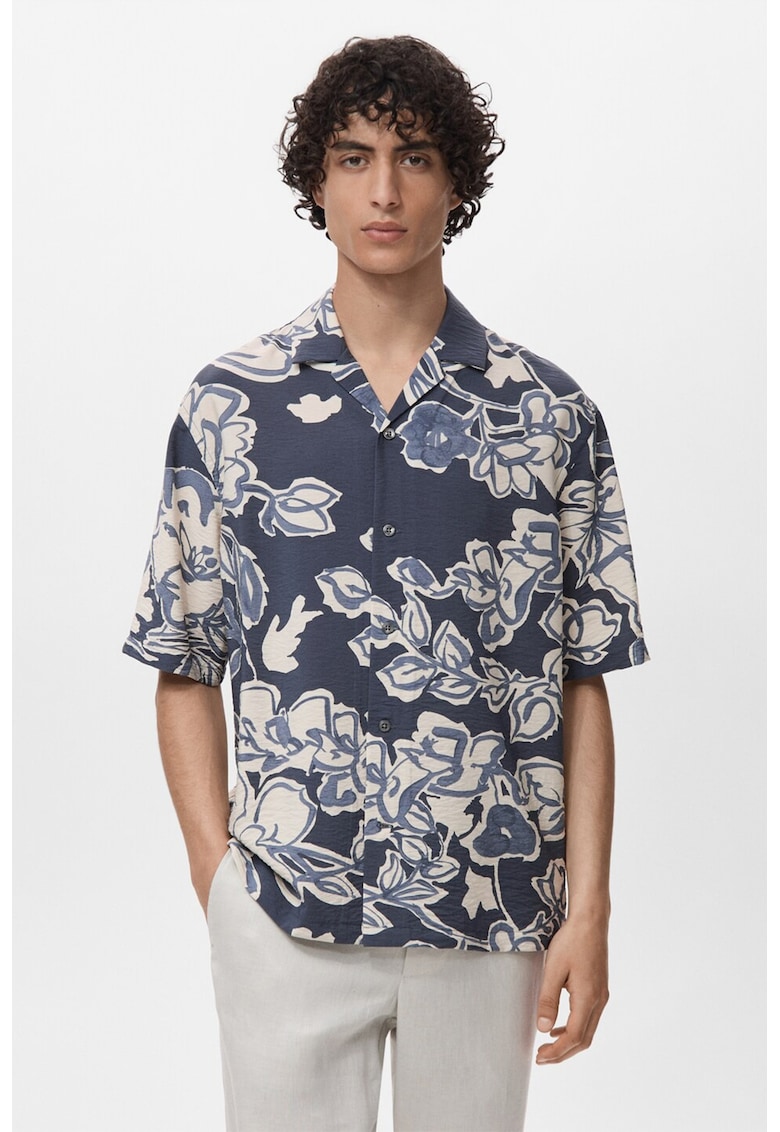 Флорална риза с копчета Mango