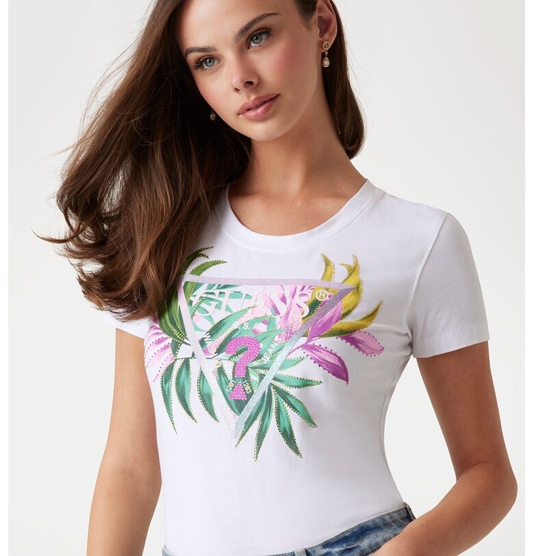 Флорална тениска GUESS