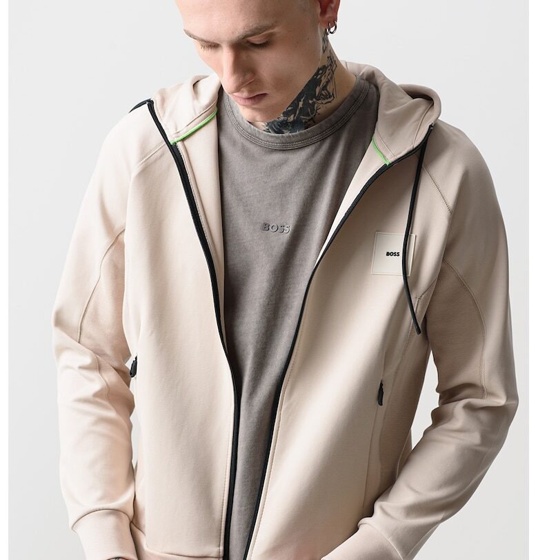 Худи Saggy Rib с цип BOSS