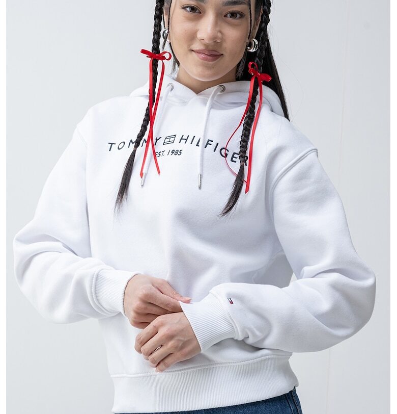 Худи с връзка и бродирано лого Tommy Hilfiger