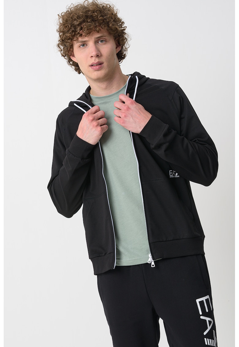 Худи с джобове и цип EA7