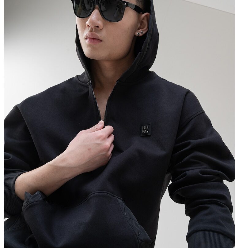 Худи с къс цип HUGO