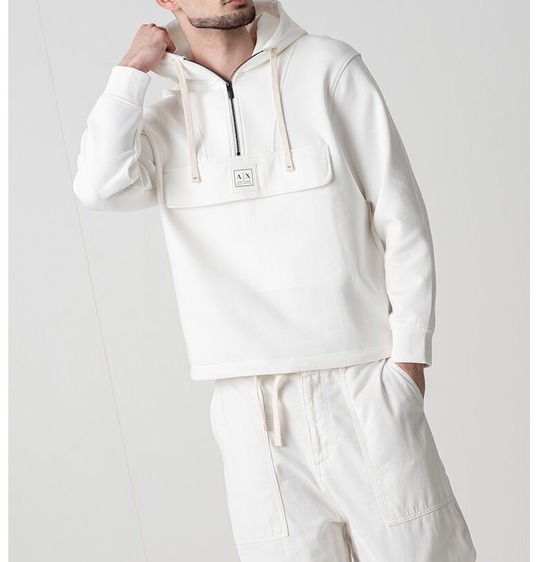 Худи с къс цип и джоб ARMANI EXCHANGE