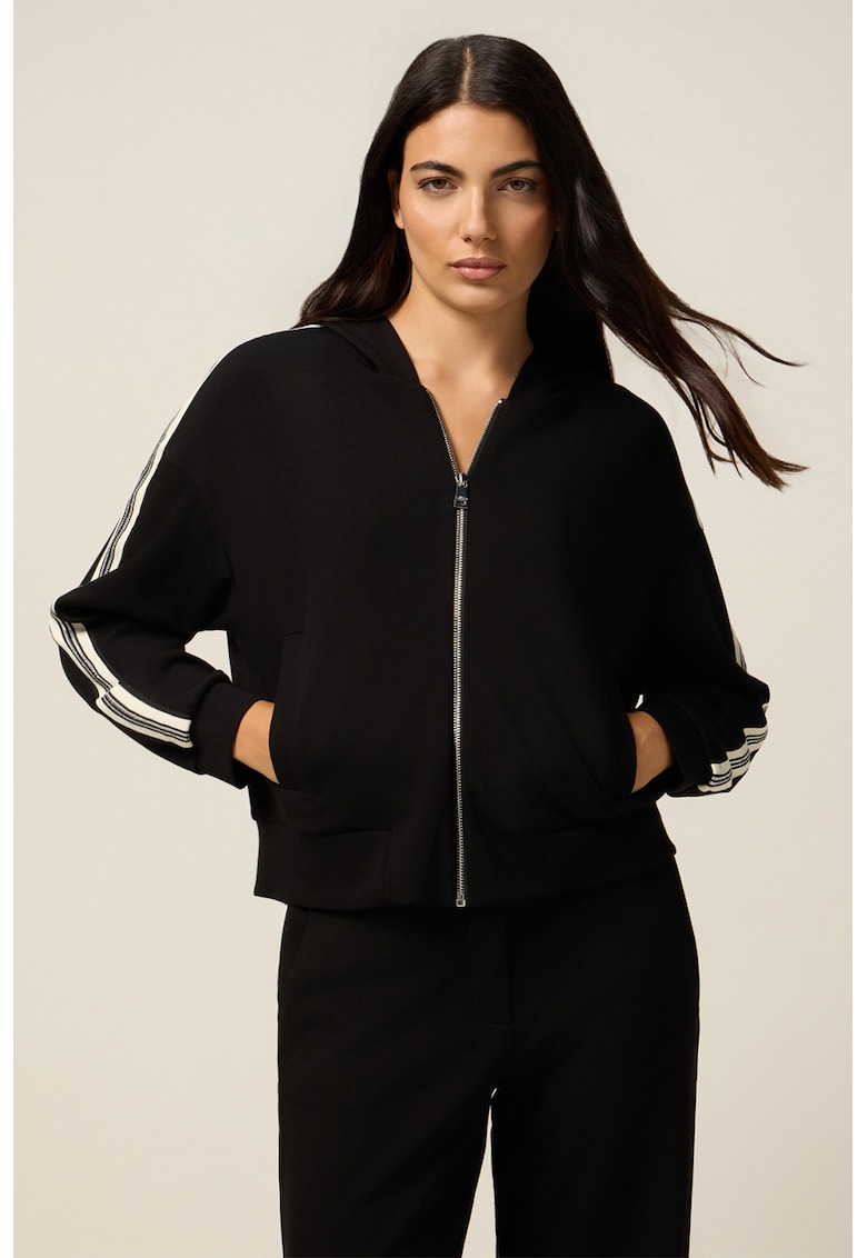 Худи с паднали ръкави и цип Oltre