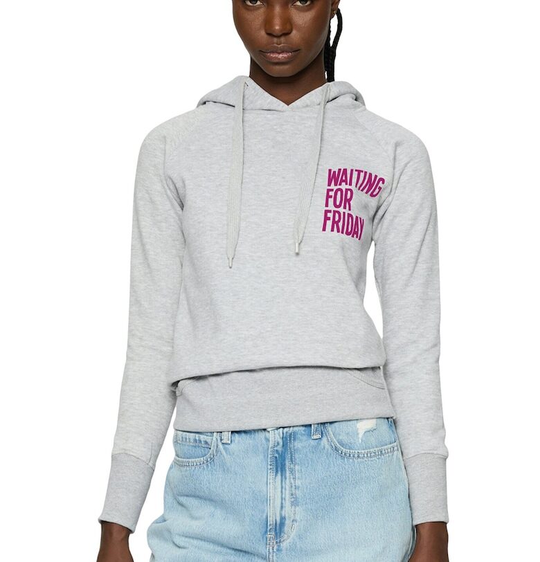 Худи с памук и надпис Mister tee