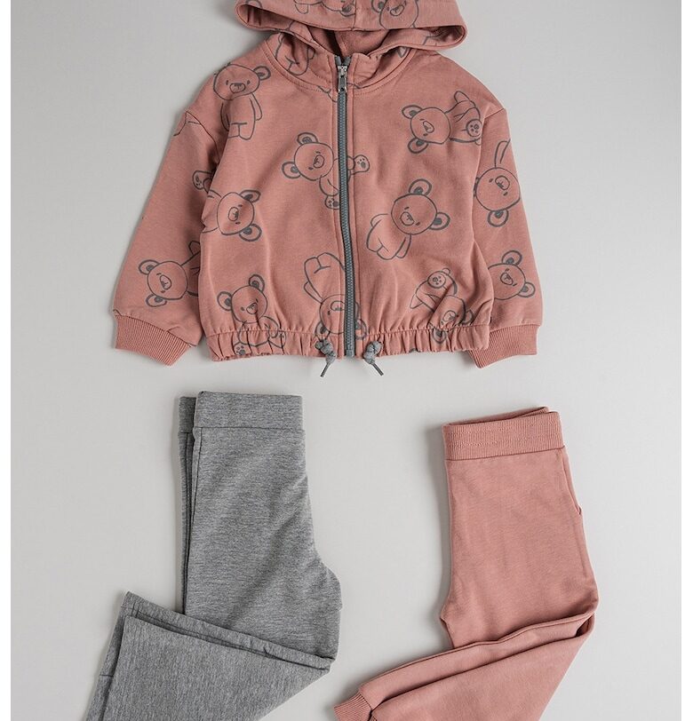 Худи с памук и принт и спортен панталон - 3 части Mayoral