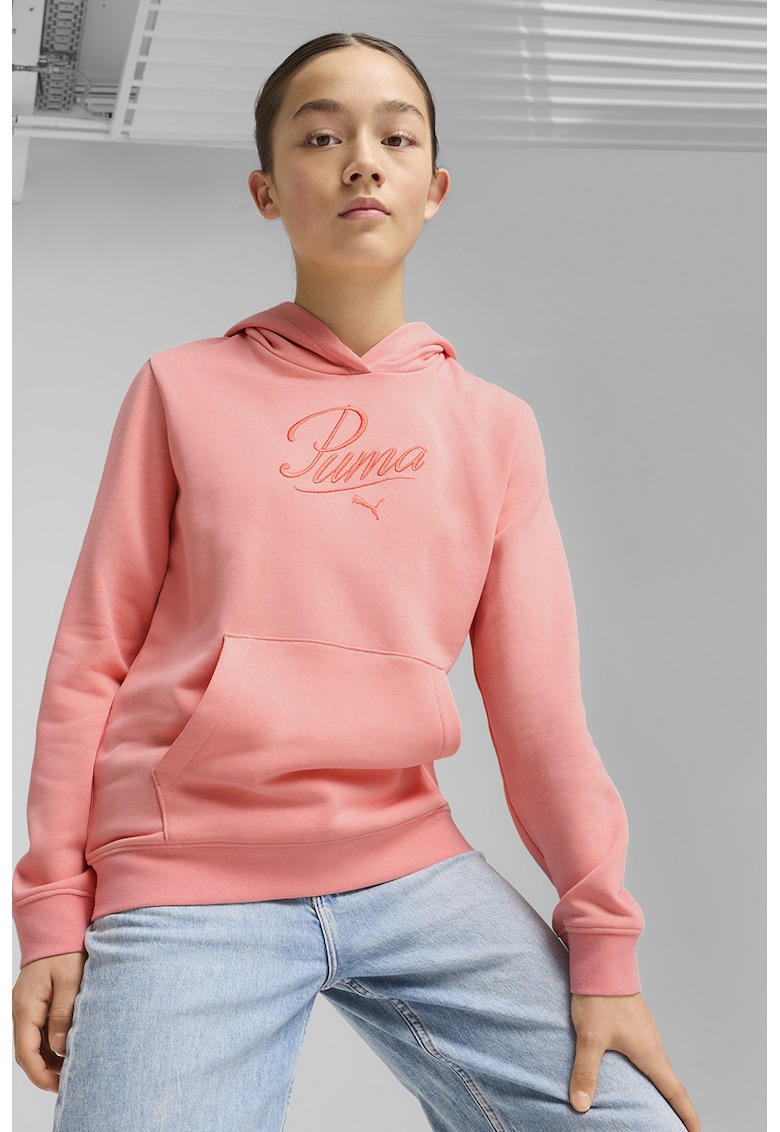 Худи с памук с джоб кенгуру Puma