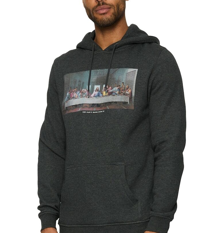 Худи с фигурален принт и джоб кенгуру Mister tee