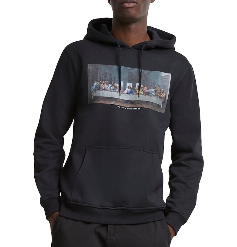 Худи с фигурален принт и джоб кенгуру Mister tee