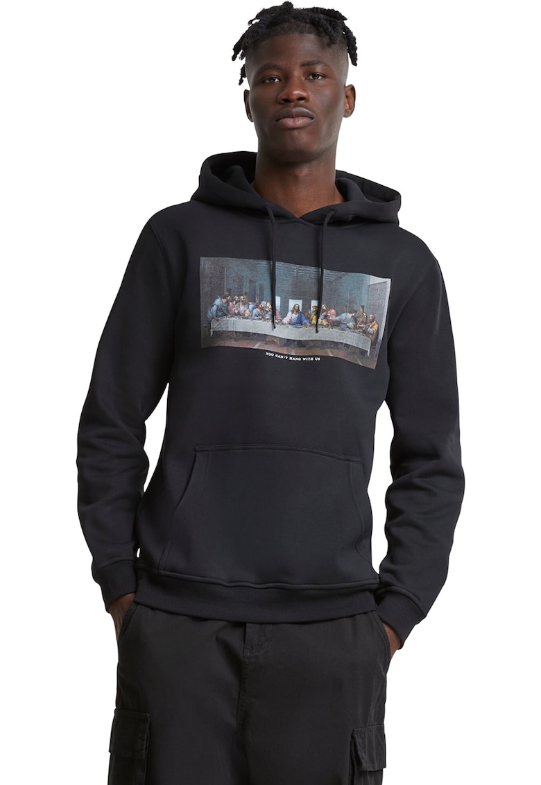 Худи с фигурален принт и джоб кенгуру Mister tee