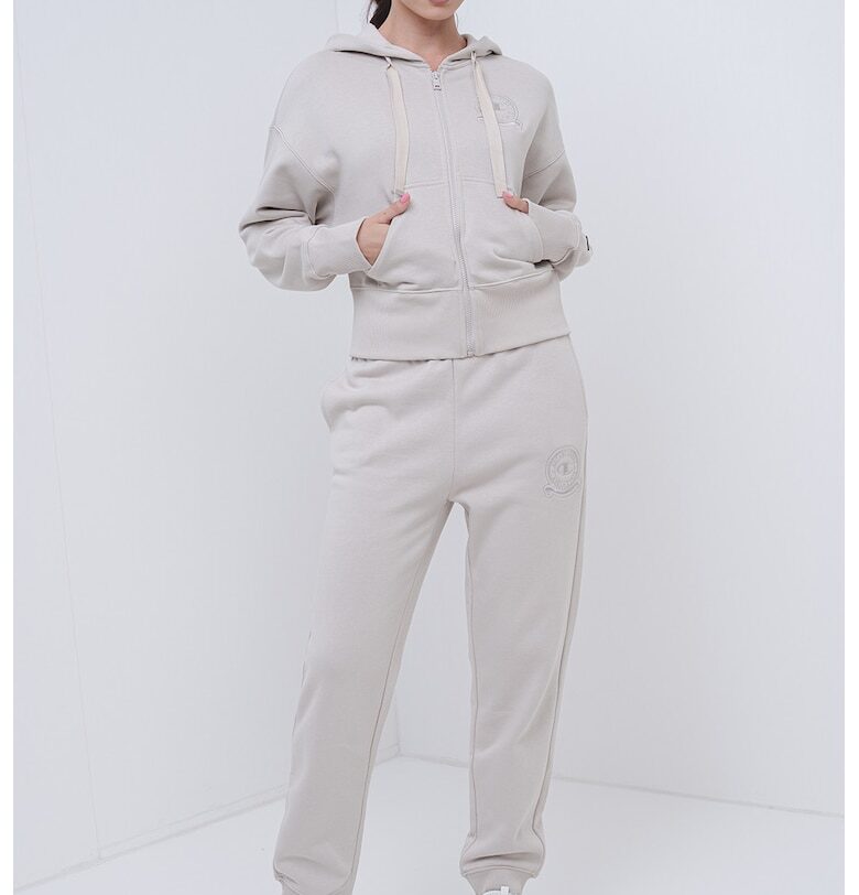 Худи с цип и бродирано лого Champion