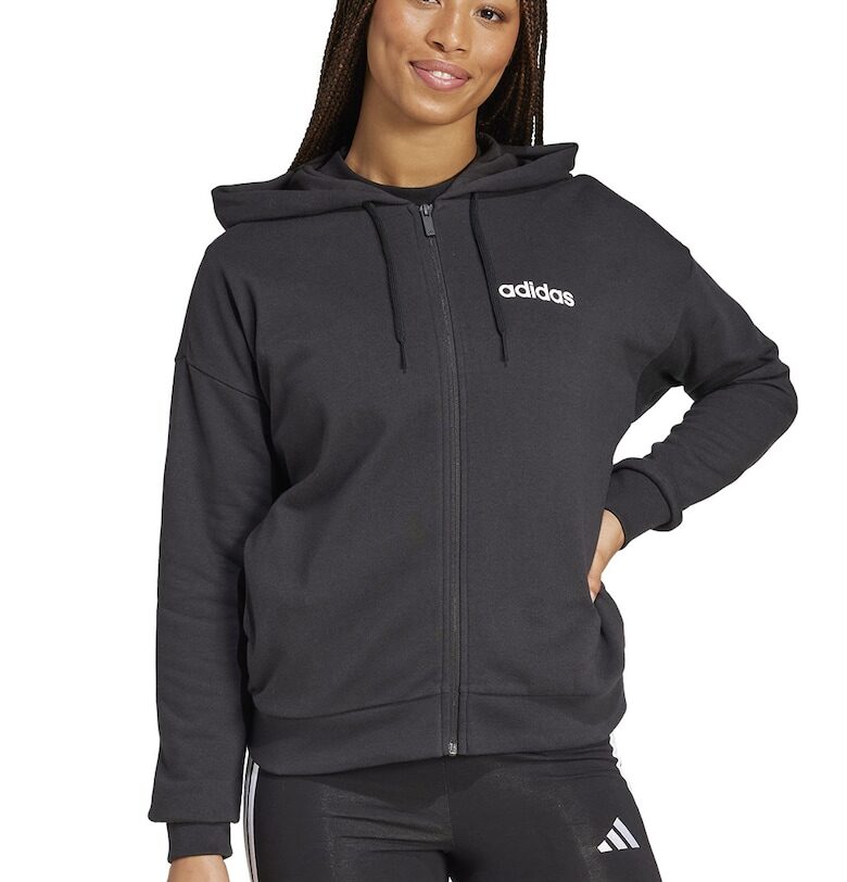 Худи с цип и лого adidas Sportswear