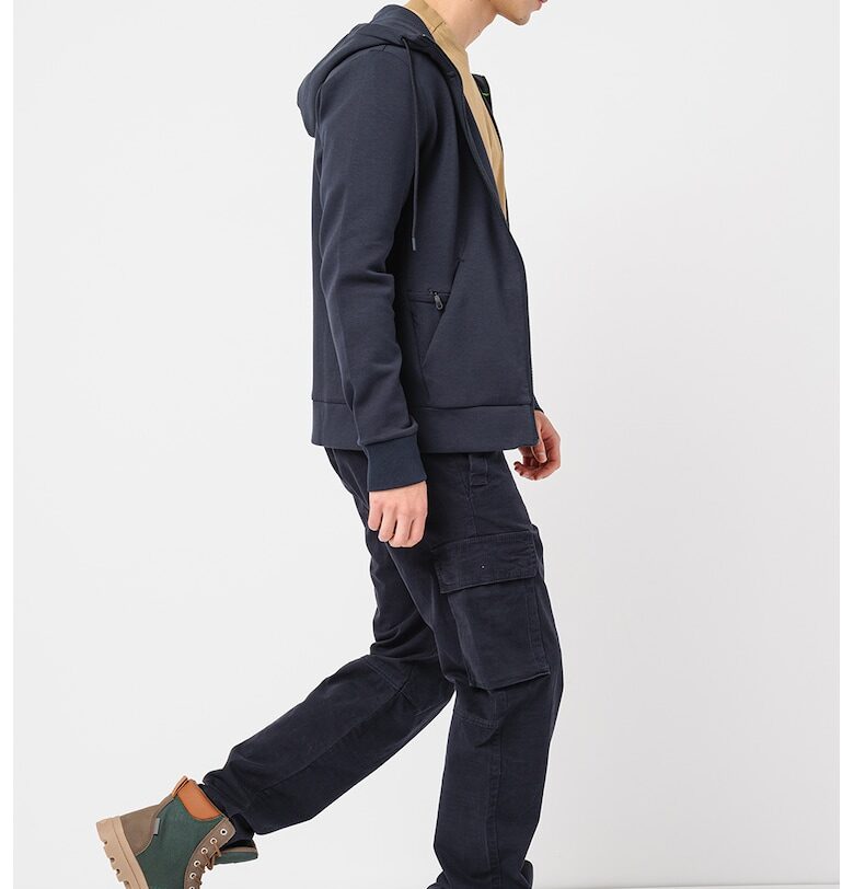 Худи с цип и странични джобове BOSS