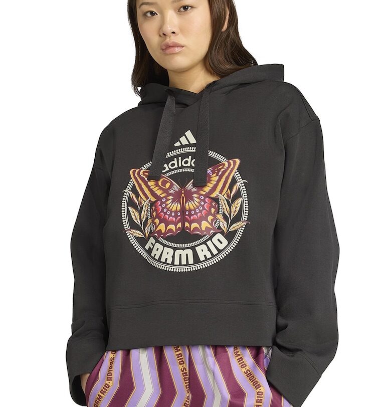 Худи с шарка и паднали ръкави adidas Sportswear