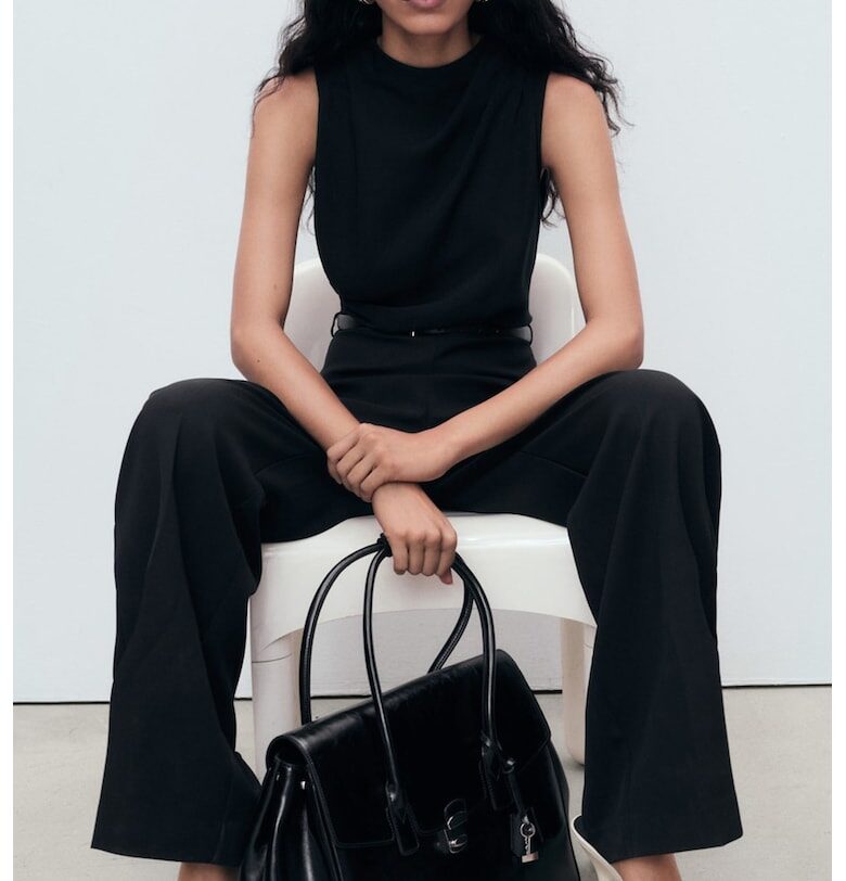 Широк гащеризон с колан Mango