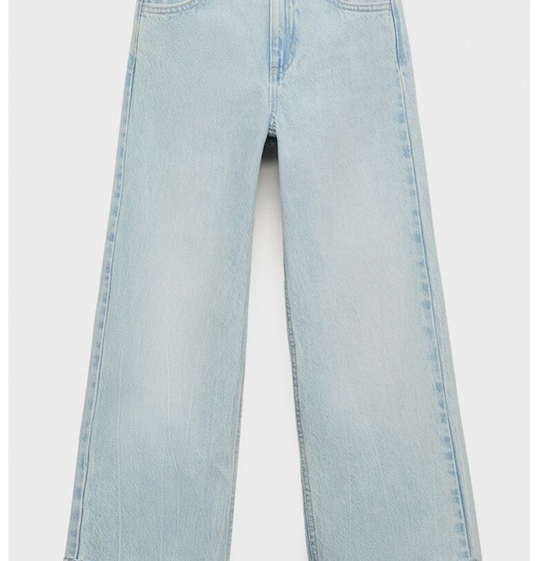 Широки дънки деграде - Светлосин - Mango