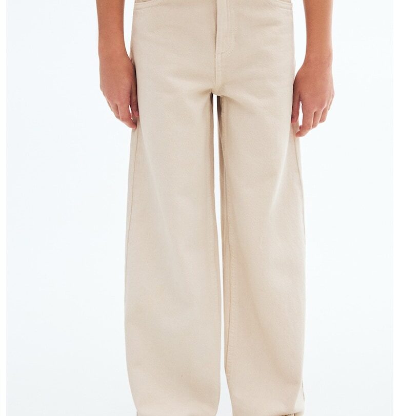 Широки дънки с висока талия Mango