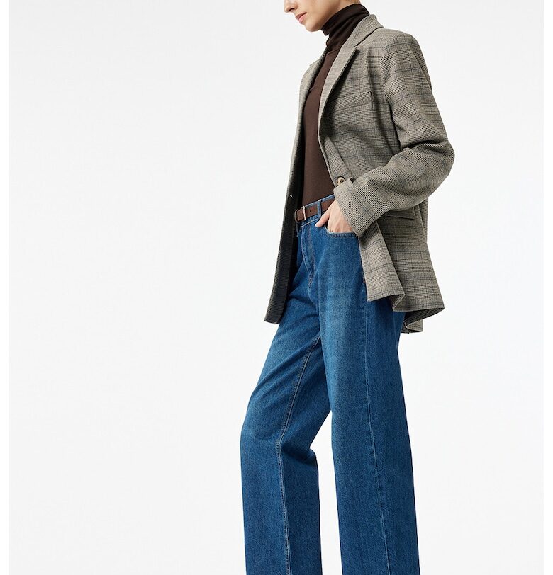 Широки дънки с миди талия KOTON