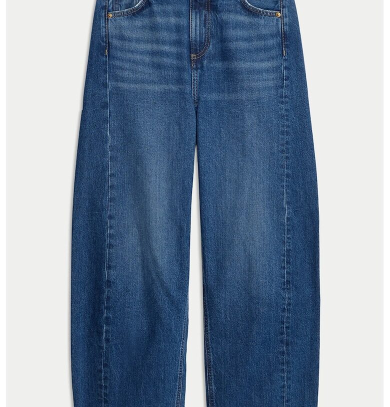 Широки дънки с миди талия Marks  Spencer