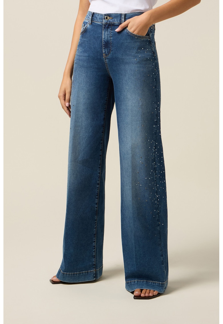 Широки дънки с пайети Oltre