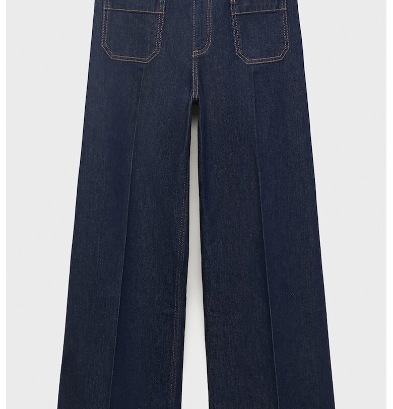 Широки дънки с пришити джобове Mango