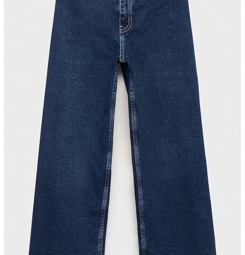 Широки дънки с разкроен крачол Mango