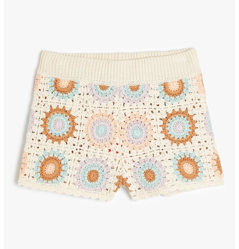 Шорти от кроше с рипсена талия KOTON