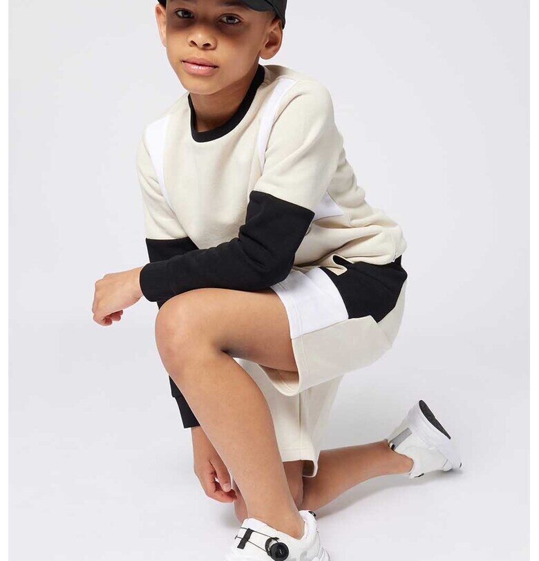Шорти с памук с регулираща се талия BOSS Kidswear